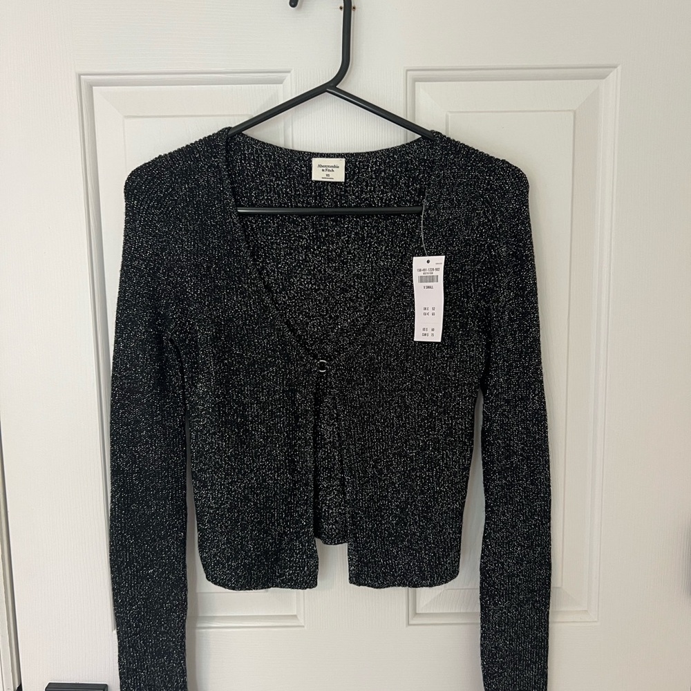 Abercrombie & Fitch Black Cardigan Sweater